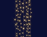Rideau LED scintillant flash blanc chaud.