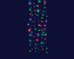 Rideau LED multicolore scintillant pour toutes les saisons et tous les évènements