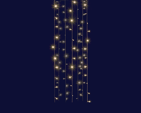 Rideau LED blanc chaud scintillant pour toutes les saisons et tous les évènements