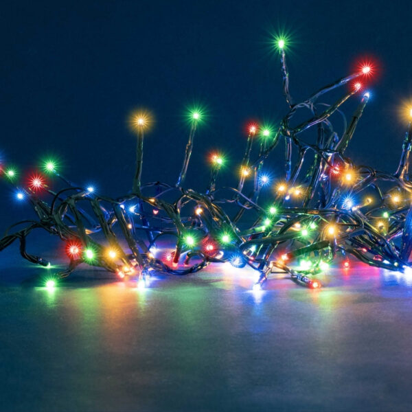 Guirlande LED Grappe Cuivre 8 M - 600 LED Haute Densité - IP44 Intérieur/extérieur - Ambiance Fête